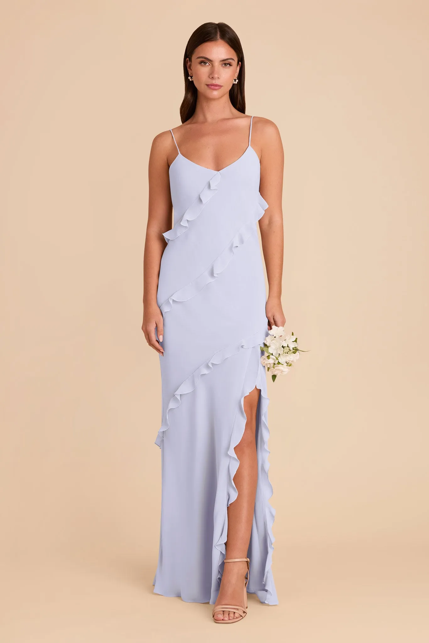 Valentina Chiffon Dress - Periwinkle Blue sold by Birdy Grey