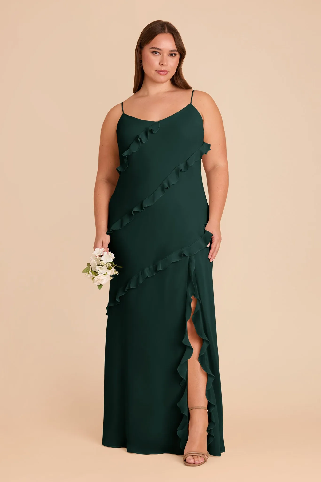 Valentina Chiffon Dress - Emerald sold by Birdy Grey product image thumbnail 2