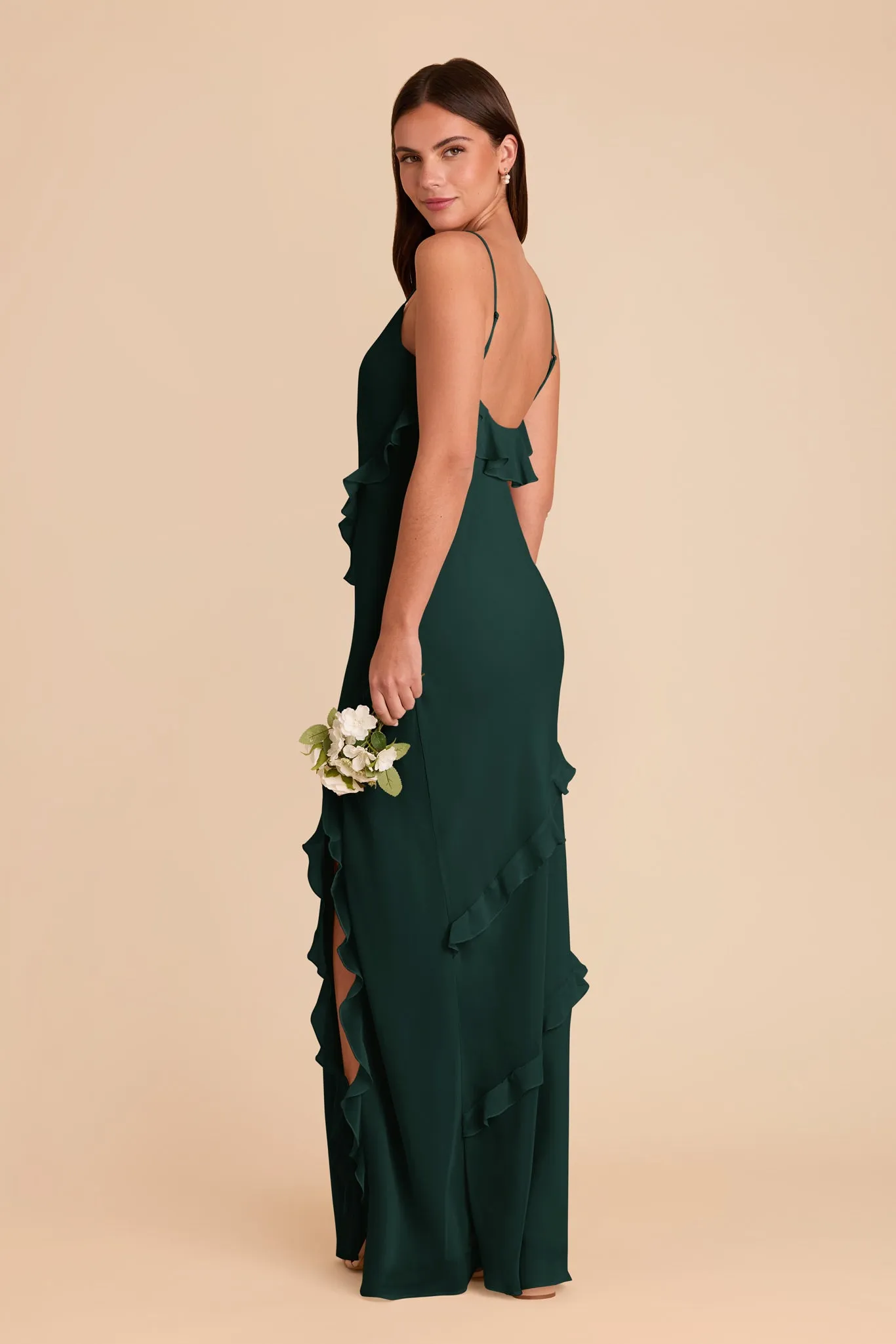 Valentina Chiffon Dress - Emerald sold by Birdy Grey product image thumbnail 4