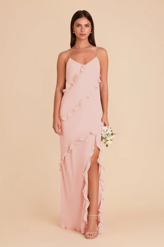 Valentina Chiffon Dress - Blush Pink sold by Birdy Grey