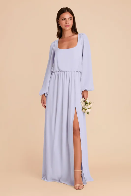 Eloise Chiffon Dress - Periwinkle Blue sold by Birdy Grey