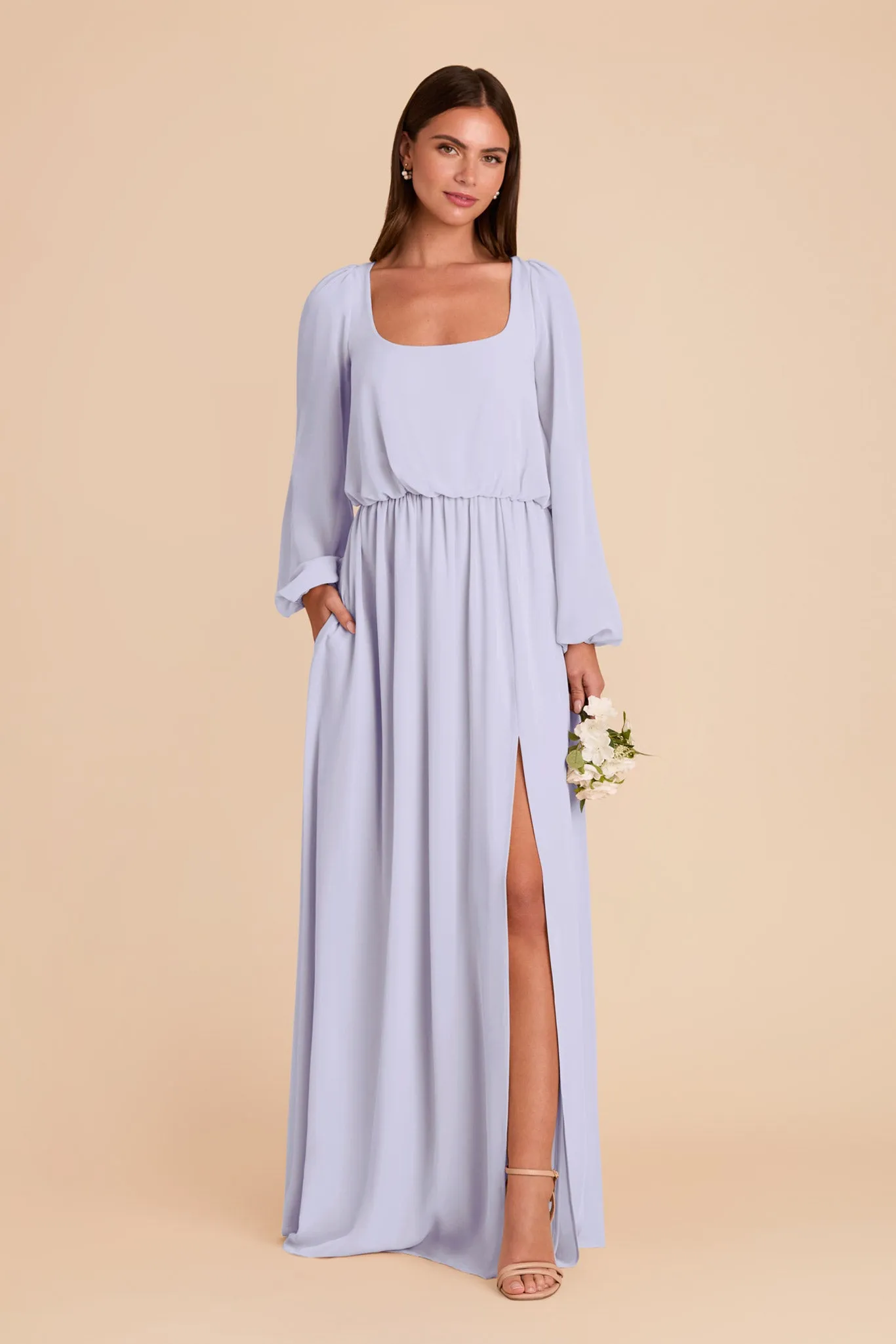 Eloise Chiffon Dress - Periwinkle Blue sold by Birdy Grey product image thumbnail 4