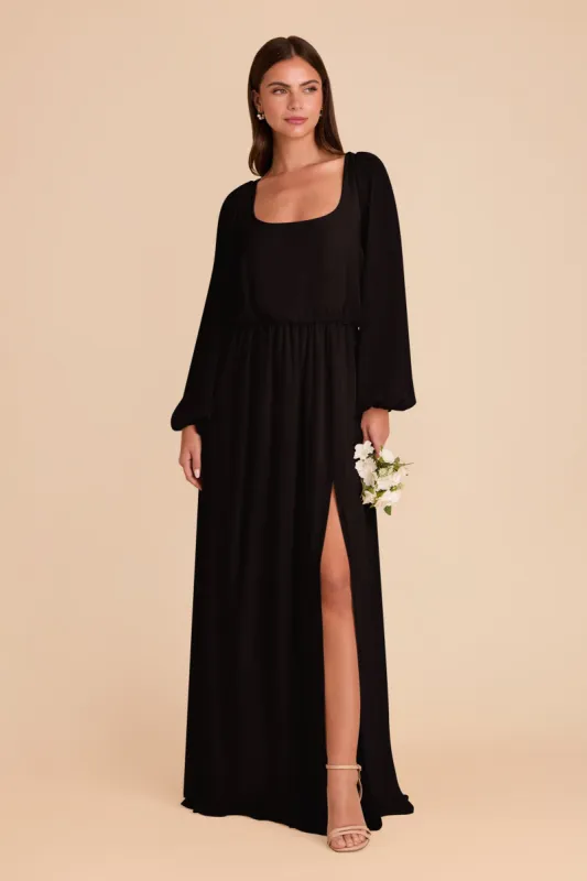 Eloise Chiffon Dress - Black sold by Birdy Grey