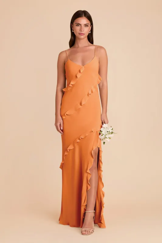 Valentina Chiffon Dress - Apricot sold by Birdy Grey