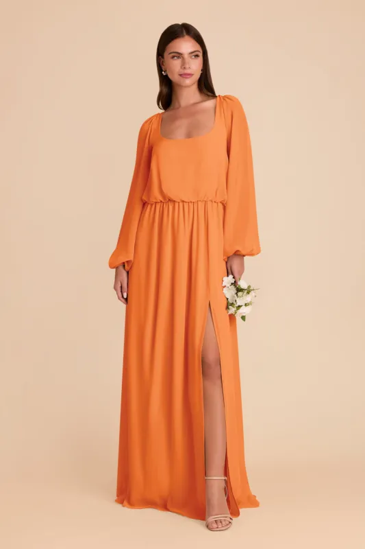 Eloise Chiffon Dress - Apricot sold by Birdy Grey