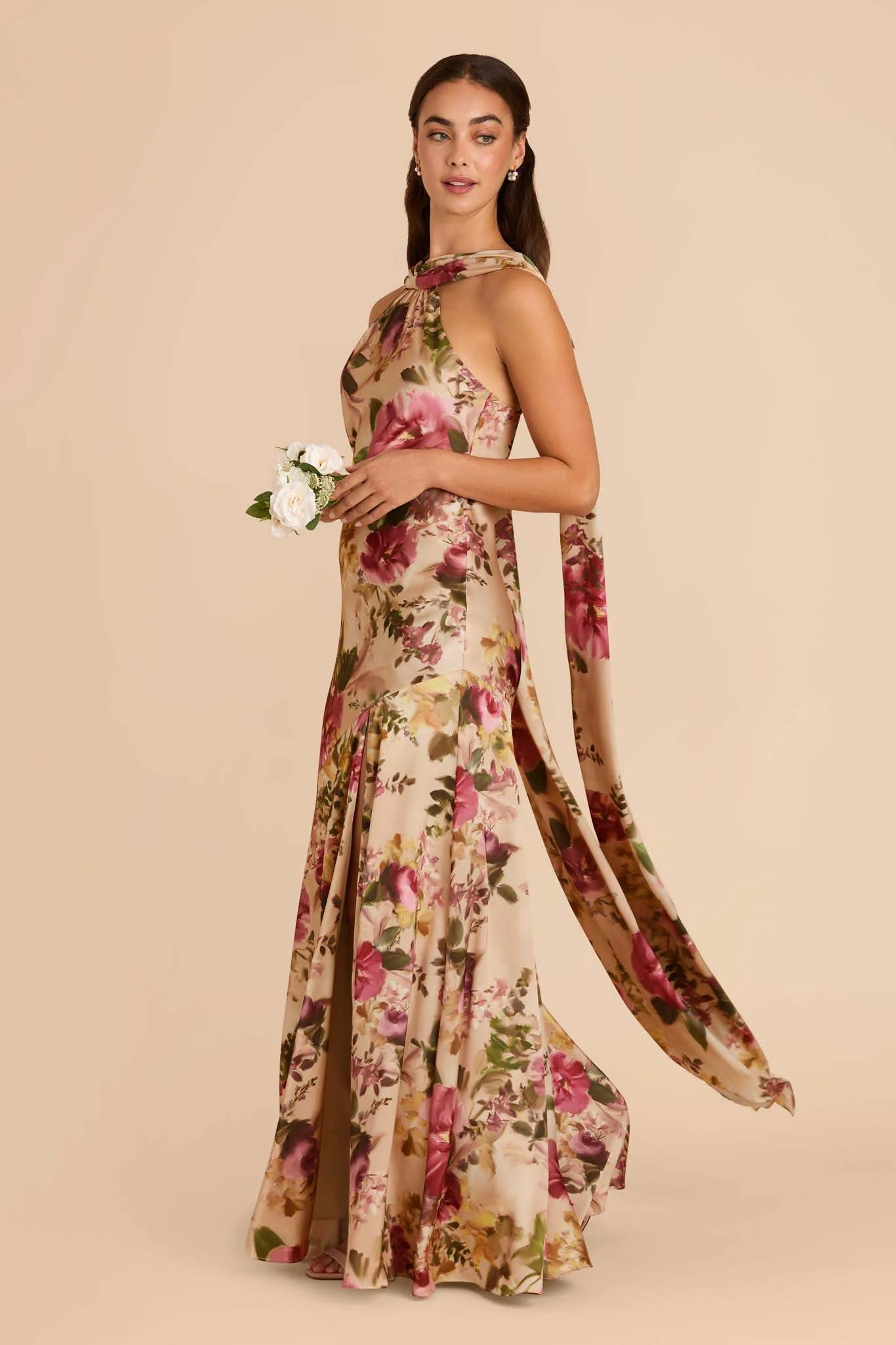 Swatch - Matte Satin in Hazelnut Moody Blooms sold by Birdy Grey product image thumbnail 4