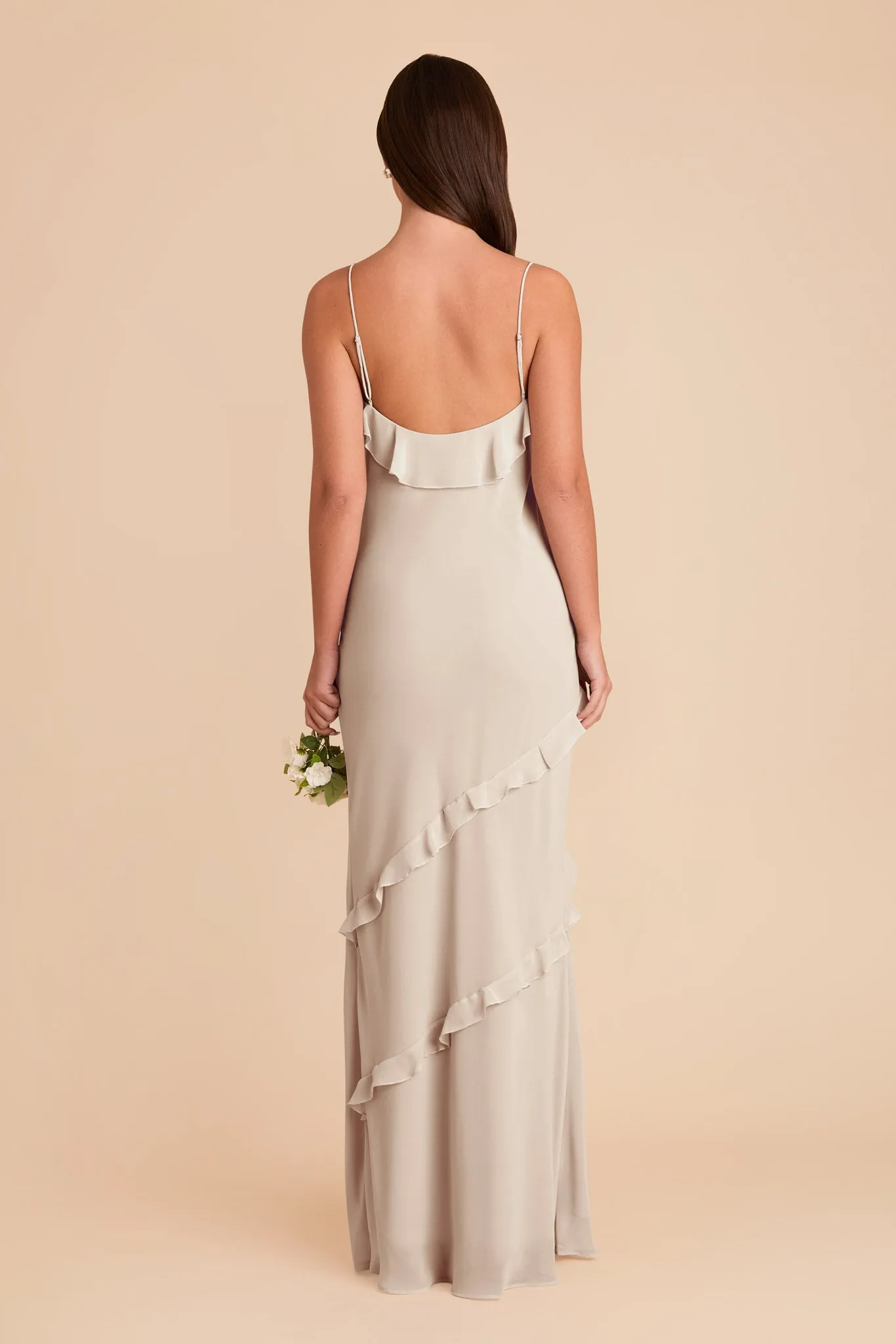 Valentina Chiffon Dress - Neutral Champagne sold by Birdy Grey product image thumbnail 5