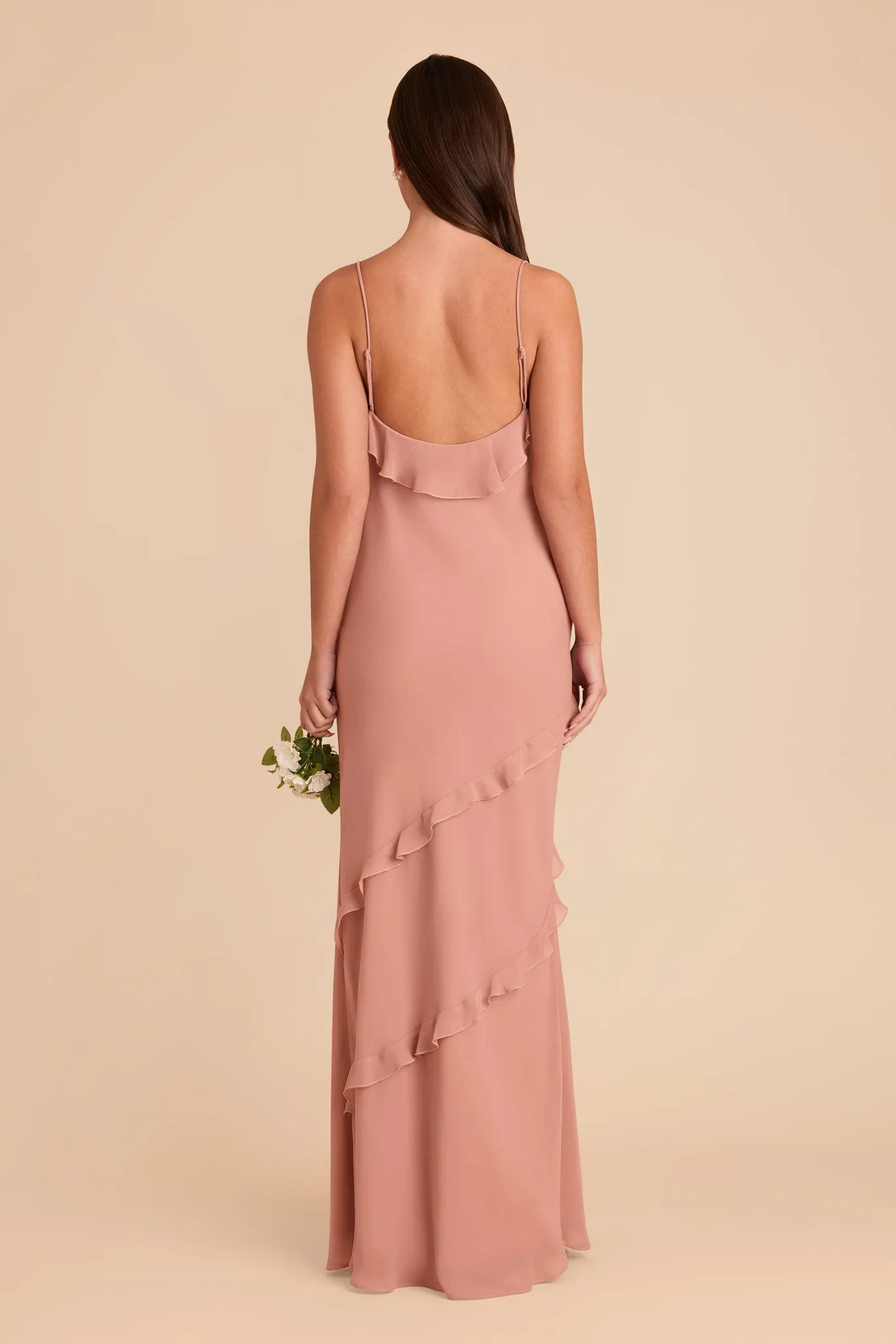 Valentina Chiffon Dress - Dusty Rose sold by Birdy Grey product image thumbnail 5