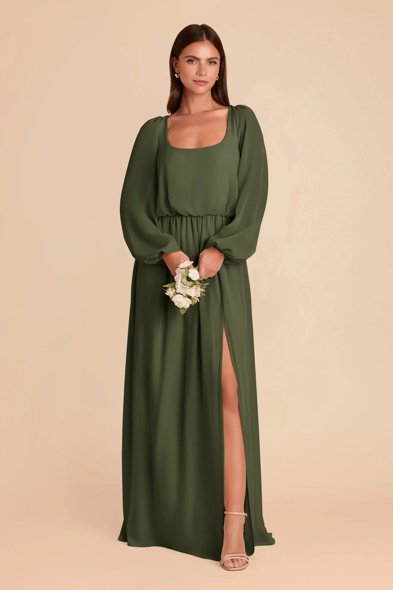 Eloise Chiffon Dress - Olive sold by Birdy Grey product image thumbnail 4