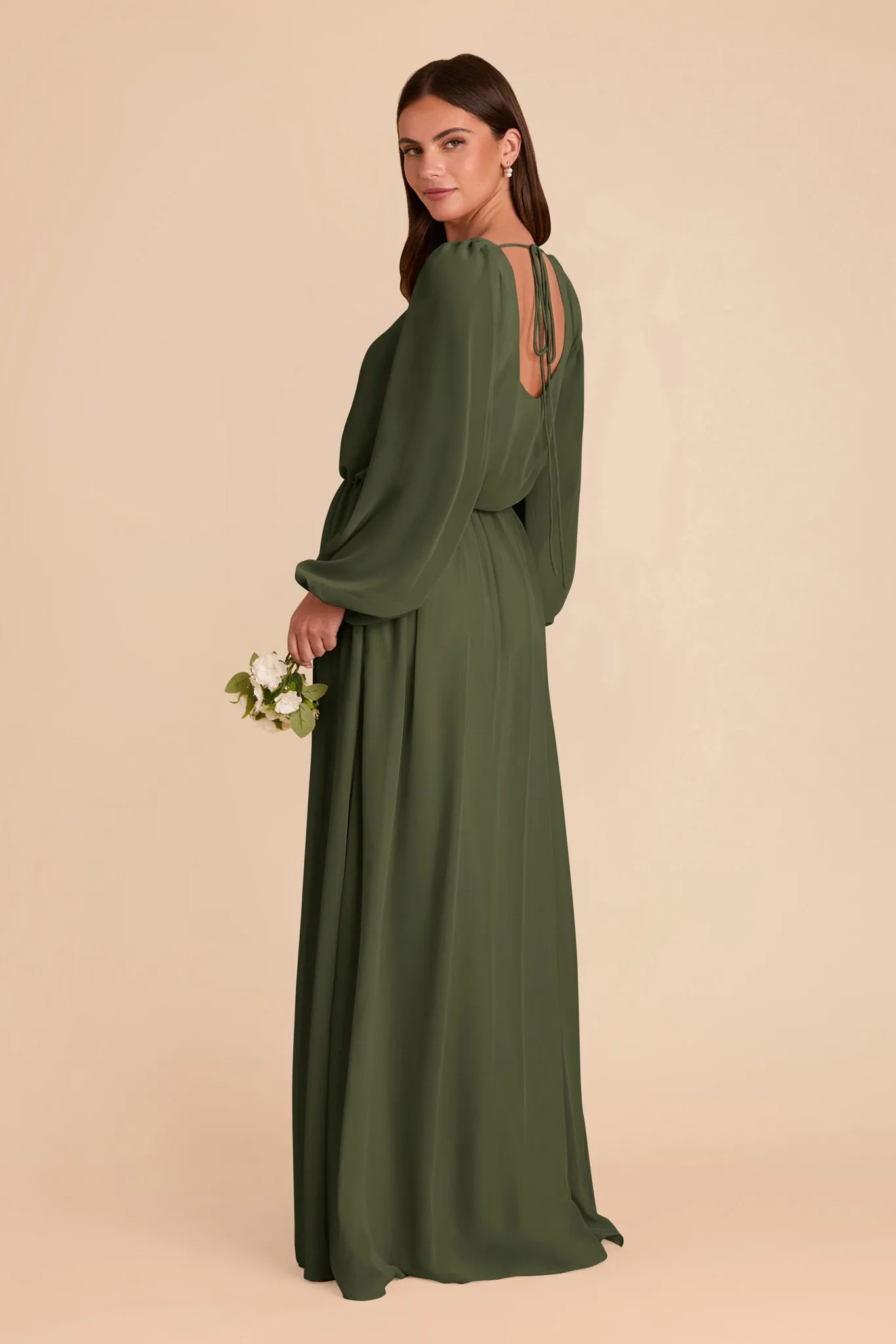 Eloise Chiffon Dress - Olive sold by Birdy Grey product image thumbnail 5