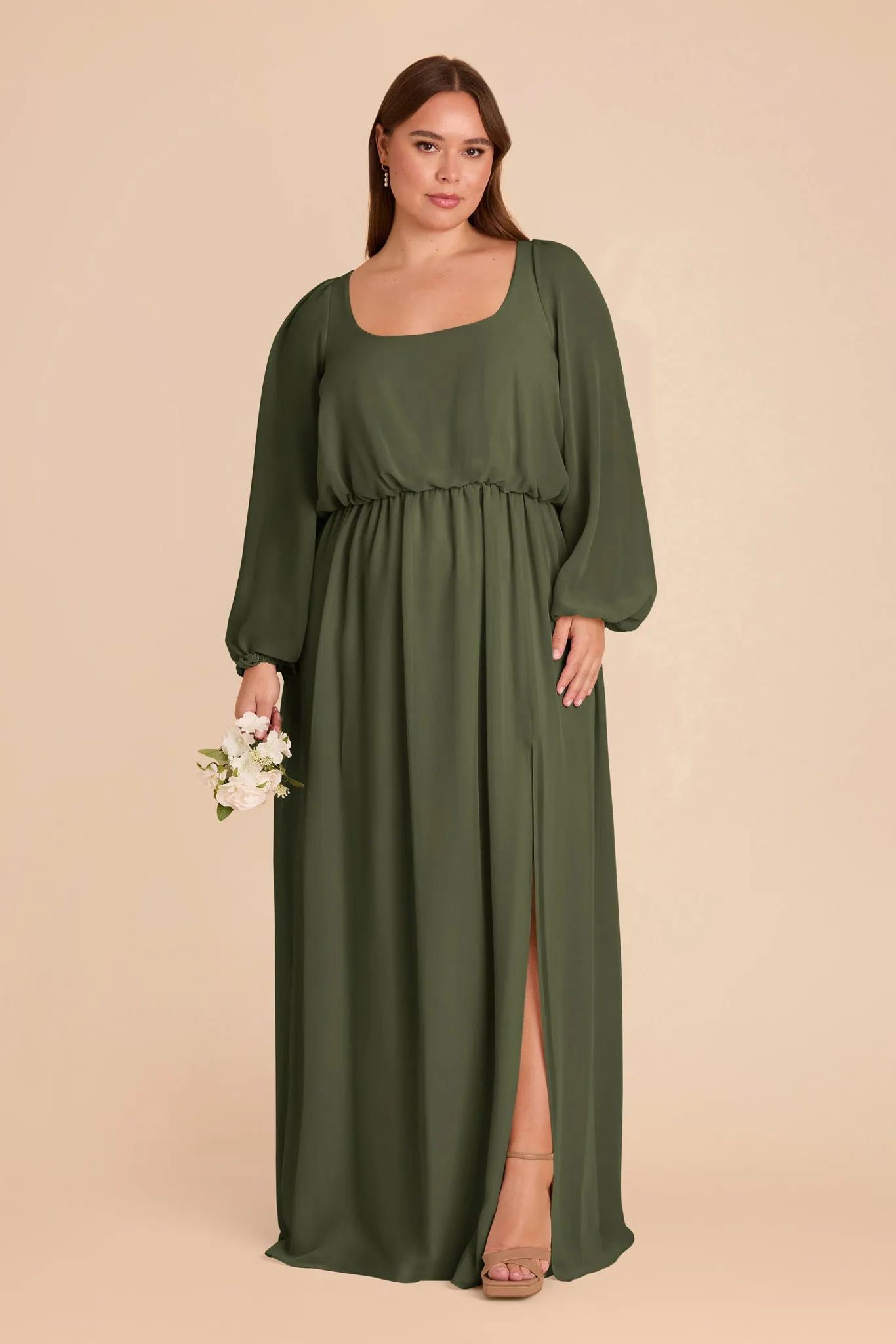 Eloise Chiffon Dress - Olive sold by Birdy Grey product image thumbnail 2