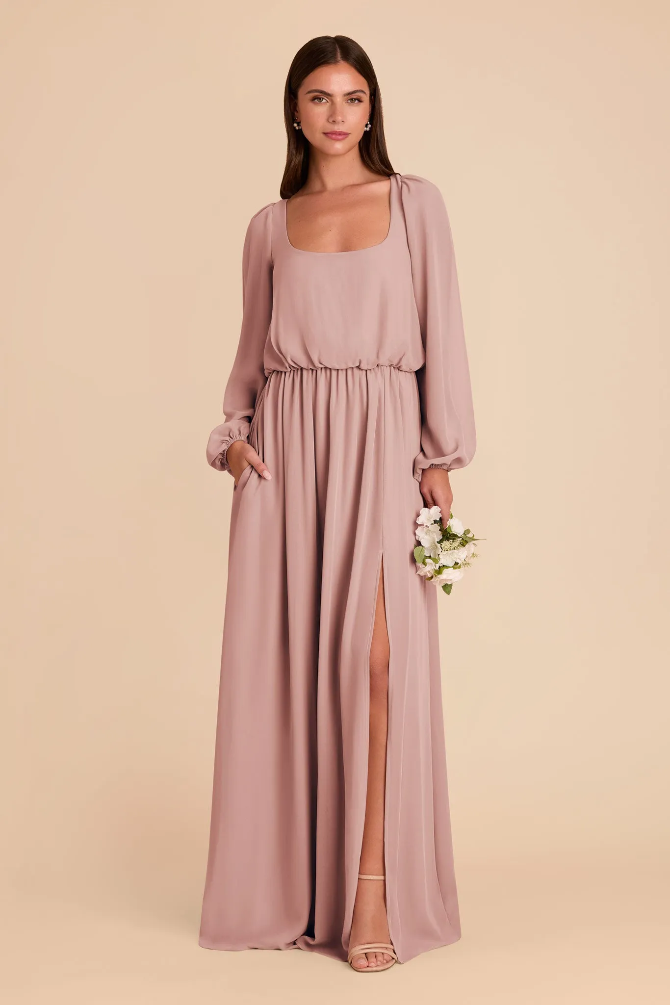 Eloise Chiffon Dress - English Rose sold by Birdy Grey