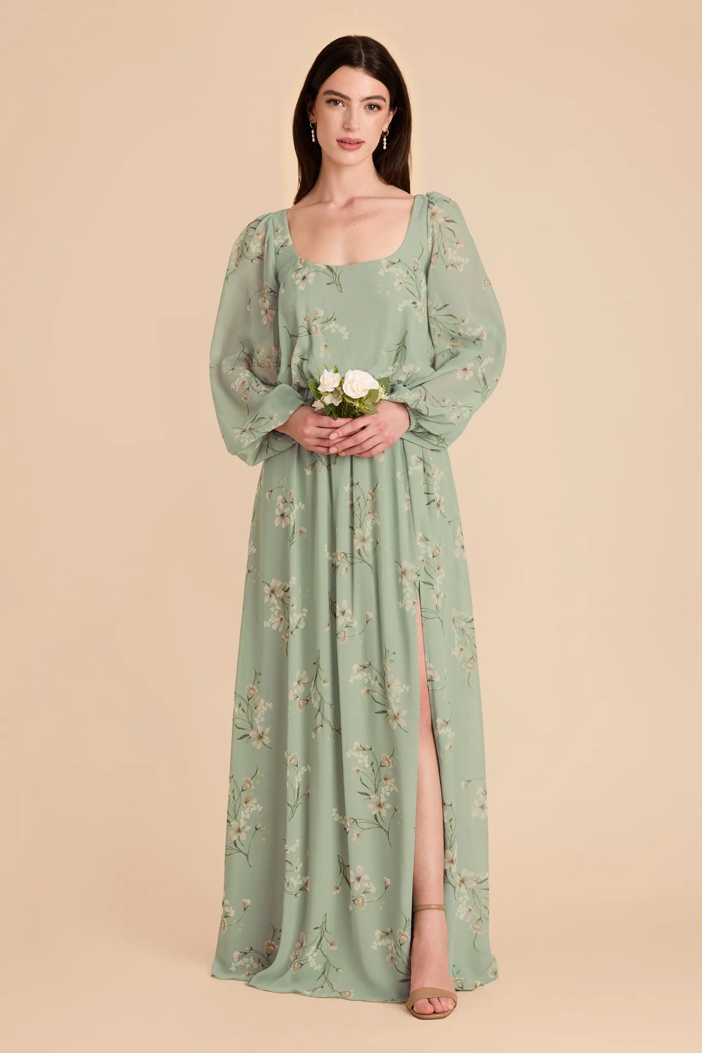 Eloise Chiffon Dress - Sage Le Fleur sold by Birdy Grey product image thumbnail 2