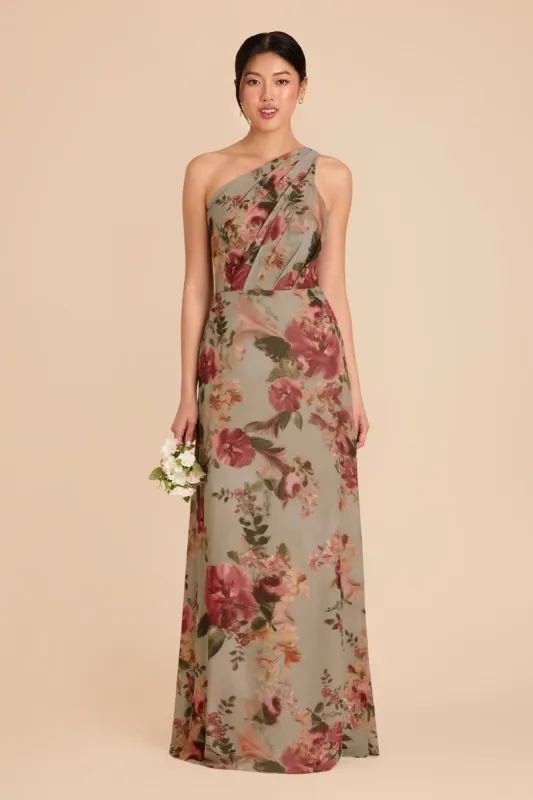 Kira Dress - Silver Sage Painted Botanics sold by Birdy Grey