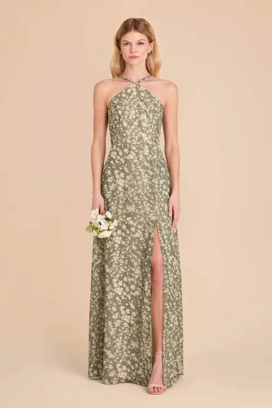 Juliet Chiffon Dress - Thyme Dreamy Floral sold by Birdy Grey