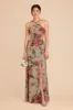 Juliet Chiffon Dress - Silver Sage Painted Botanics sold by Birdy Grey