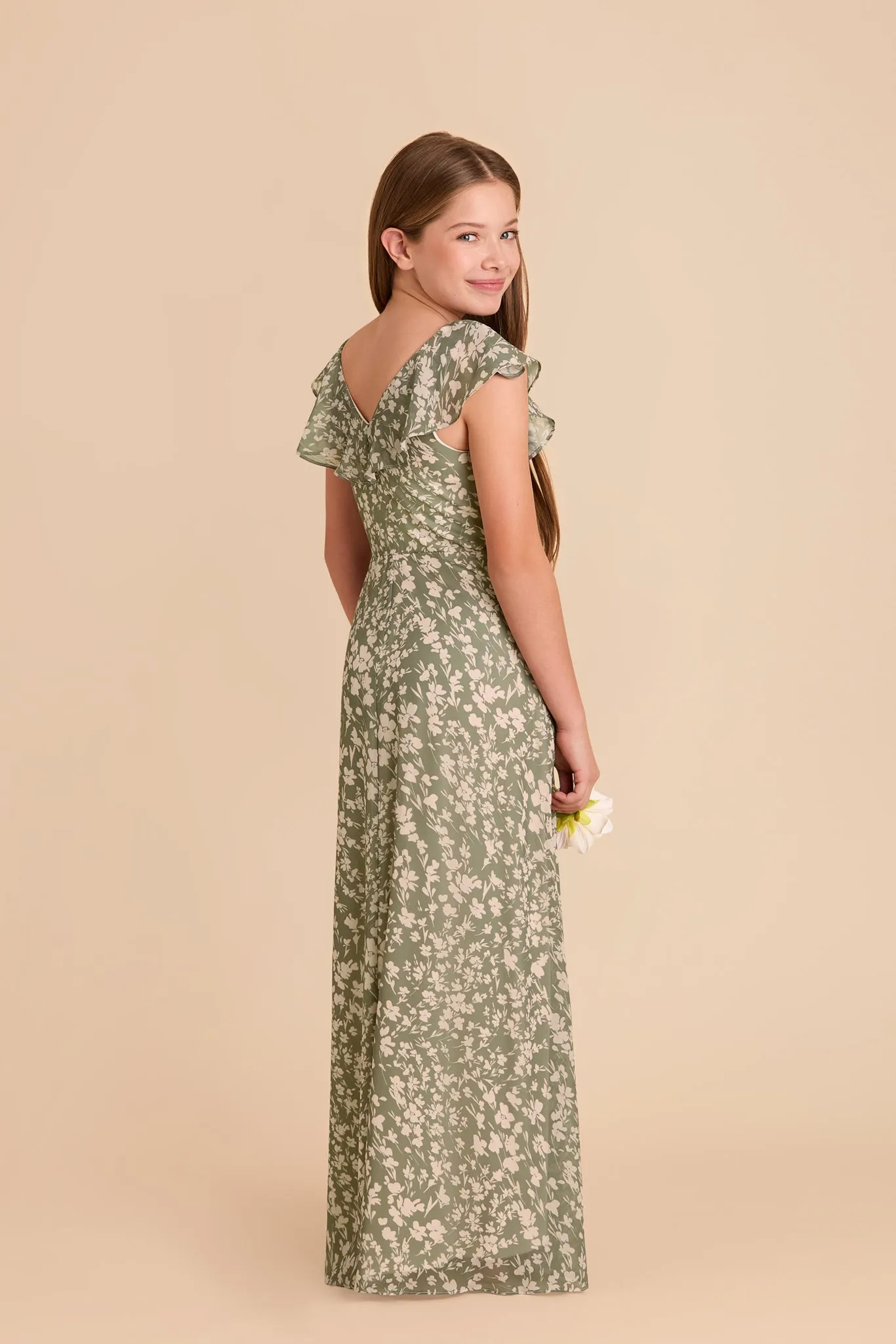 Jax Junior Chiffon Dress - Thyme Dreamy Floral sold by Birdy Grey product image thumbnail 3