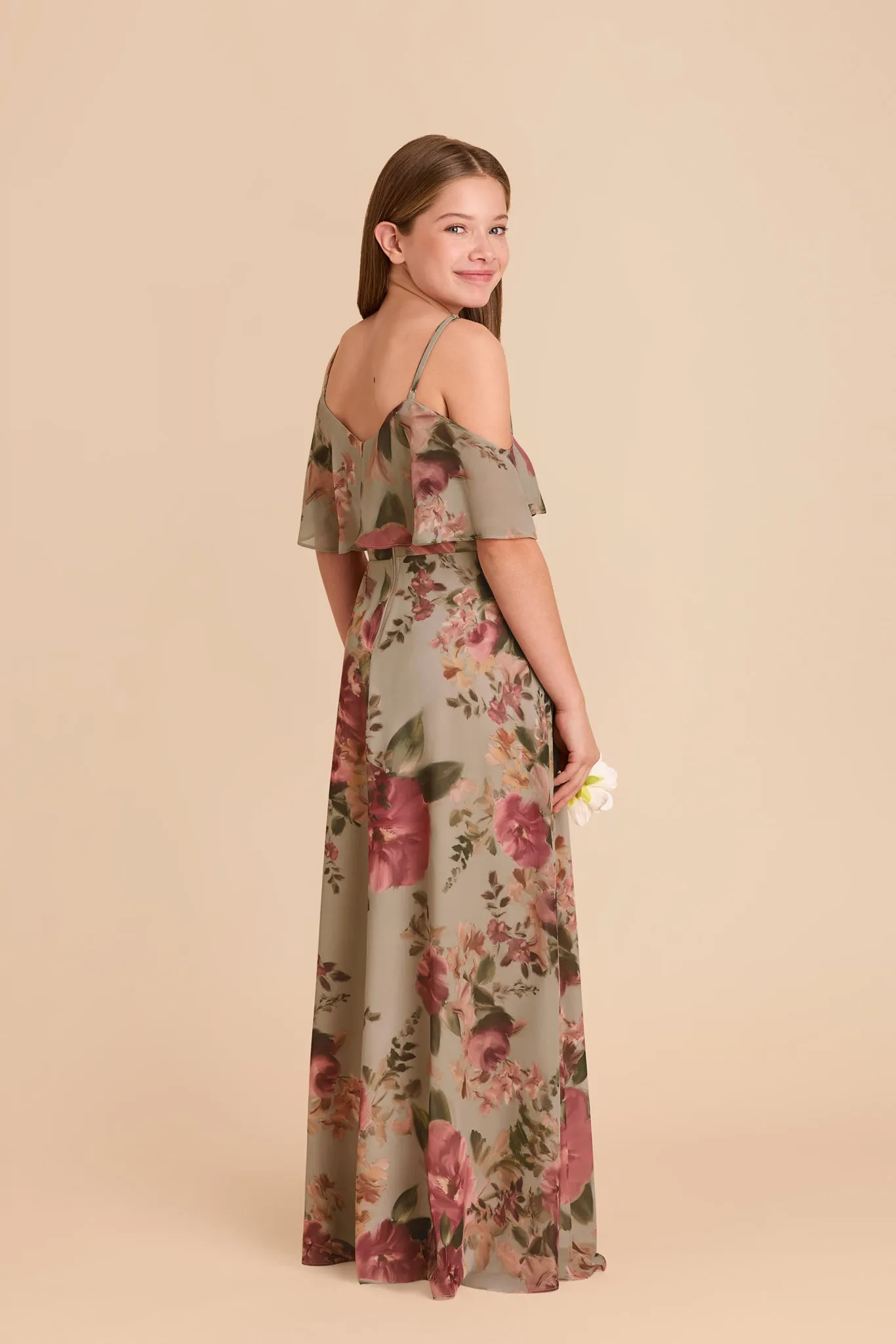 Janie Convertible Junior Dress - Silver Sage Painted Botanics sold by Birdy Grey product image thumbnail 4