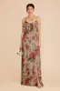 Jane Convertible Dress With Slit - Silver Sage Painted Botanics sold by Birdy Grey