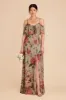 Jane Convertible Dress With Slit - Silver Sage Painted Botanics sold by Birdy Grey