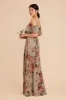 Jane Convertible Dress With Slit - Silver Sage Painted Botanics sold by Birdy Grey