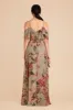 Jane Convertible Dress With Slit - Silver Sage Painted Botanics sold by Birdy Grey