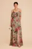 Jane Convertible Dress With Slit - Silver Sage Painted Botanics sold by Birdy Grey