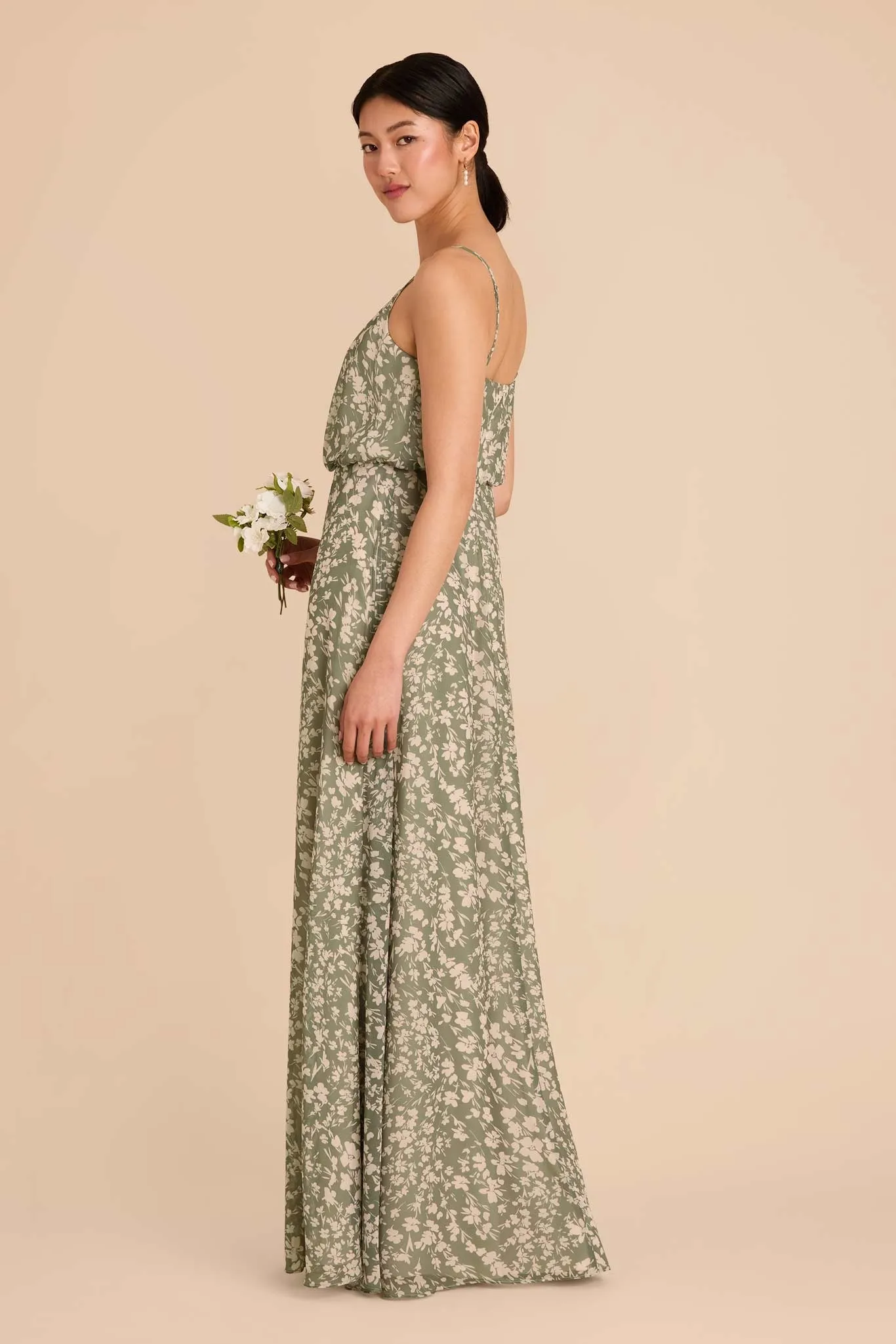 Gwennie Dress With Slit - Thyme Dreamy Floral sold by Birdy Grey product image thumbnail 4