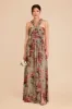 Grace Convertible Dress With Slit - Silver Sage Painted Botanics sold by Birdy Grey