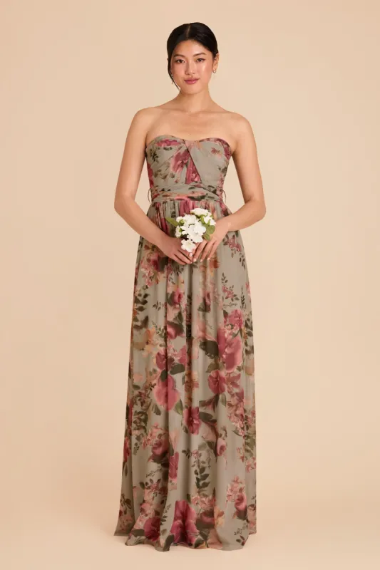 Grace Convertible Dress - Silver Sage Painted Botanics sold by Birdy Grey