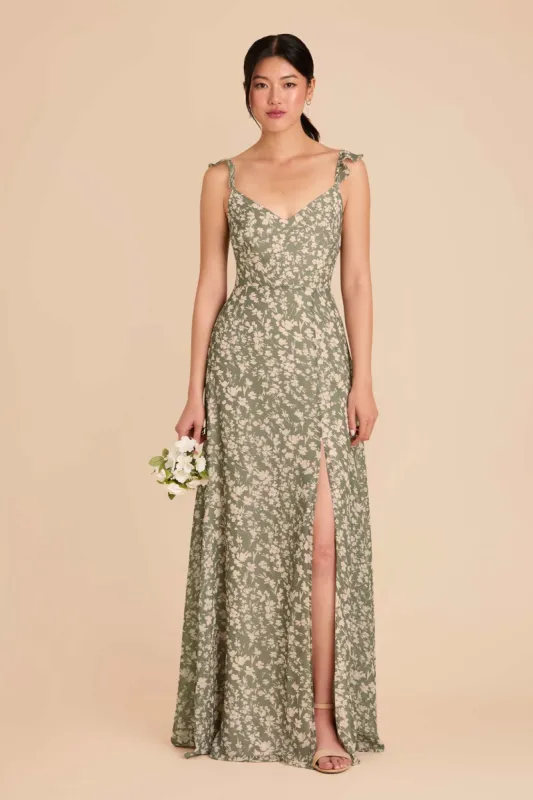 Doris Chiffon Dress - Thyme Dreamy Floral sold by Birdy Grey