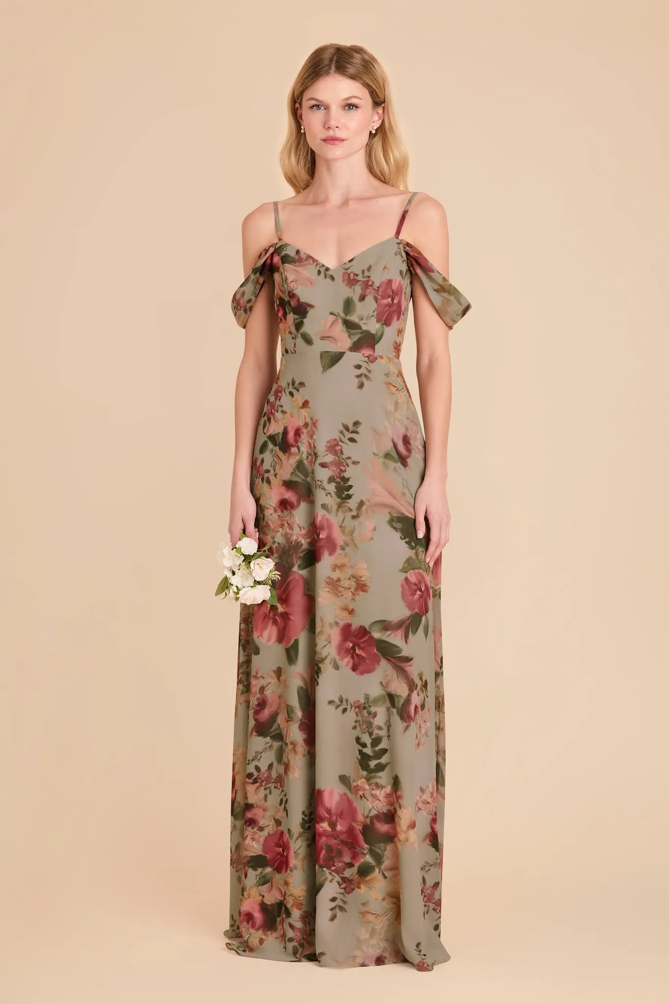 Devin Convertible Dress - Silver Sage Painted Botanics sold by Birdy Grey