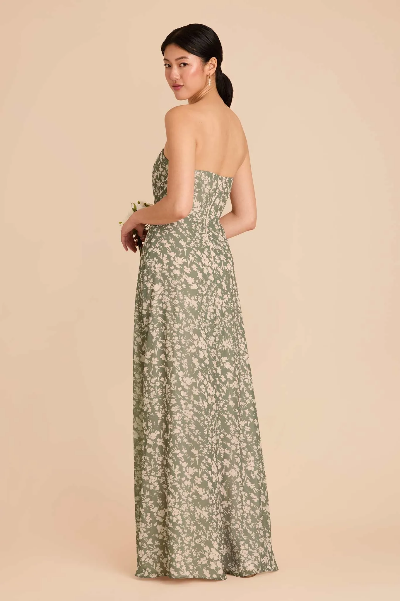 Chris Convertible Chiffon Dress - Thyme Dreamy Floral sold by Birdy Grey product image thumbnail 4