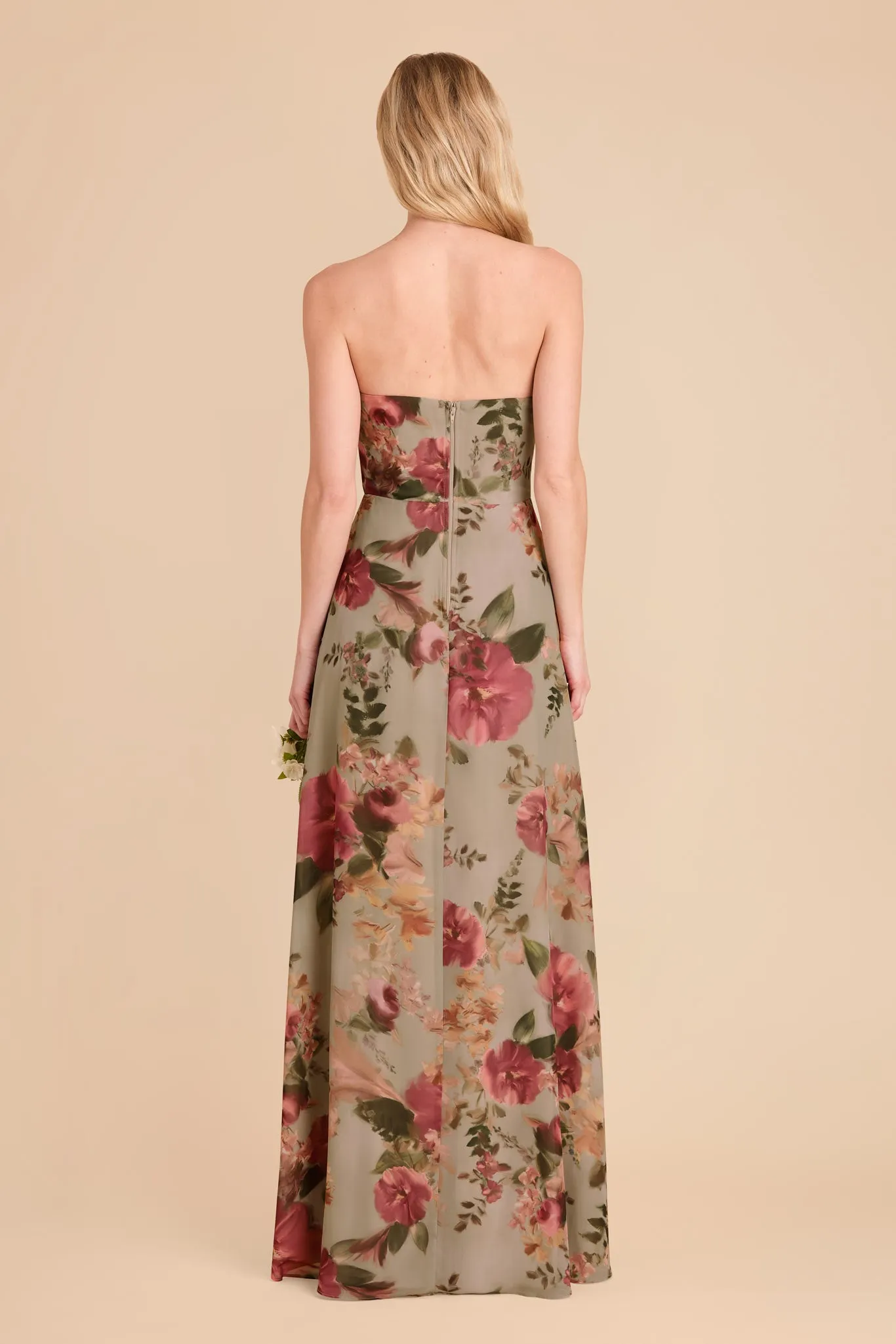 Chris Convertible Chiffon Dress - Silver Sage Painted Botanics sold by Birdy Grey product image thumbnail 5
