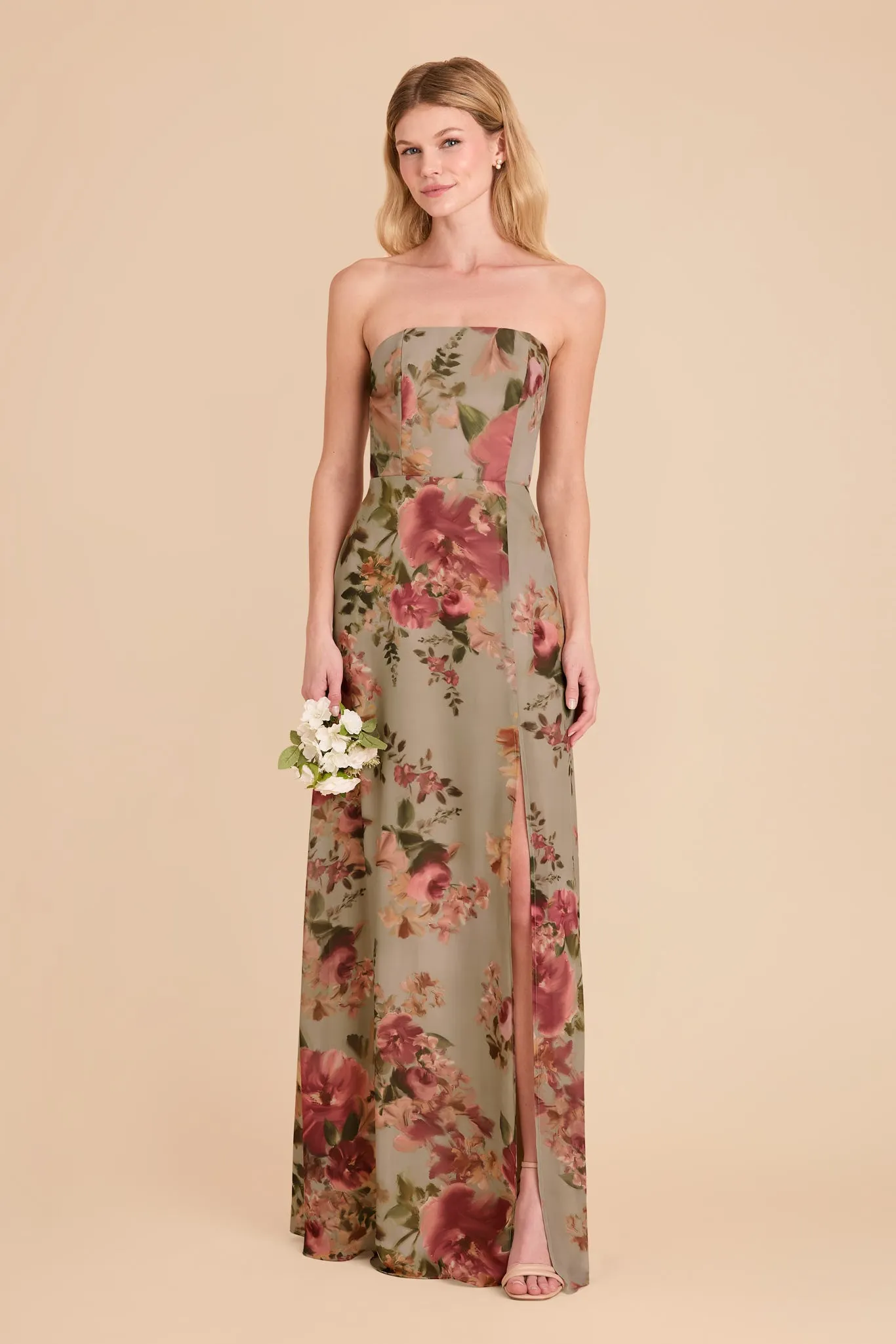 Chris Convertible Chiffon Dress - Silver Sage Painted Botanics sold by Birdy Grey product image thumbnail 2