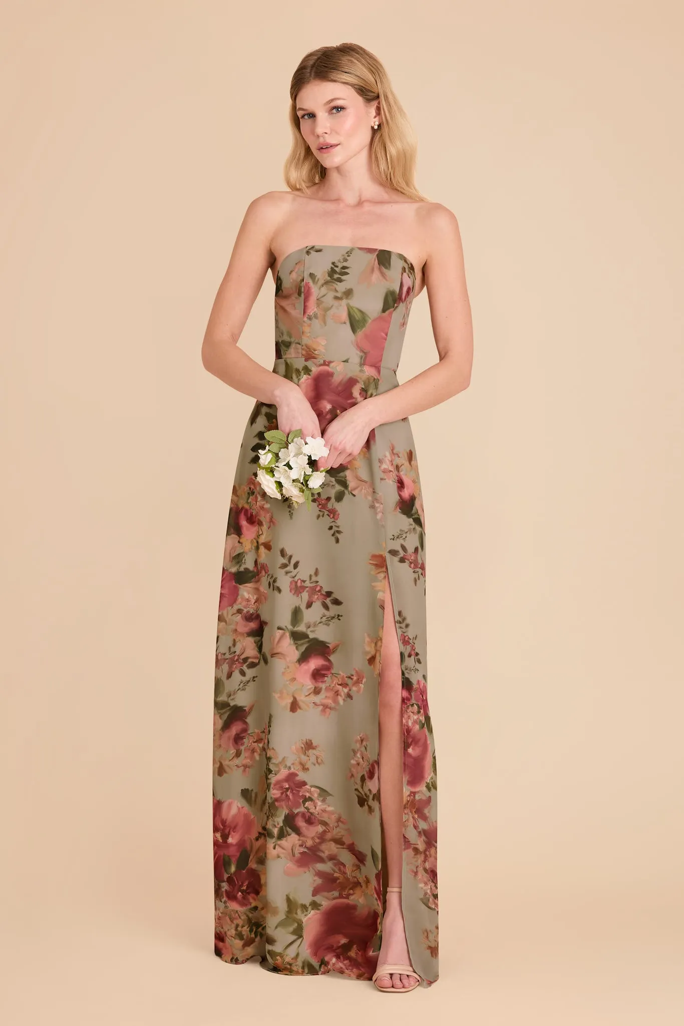 Chris Convertible Chiffon Dress - Silver Sage Painted Botanics sold by Birdy Grey product image thumbnail 3