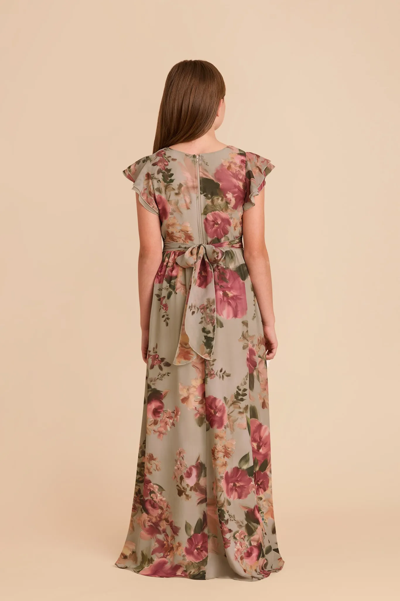 Celine Junior Dress - Silver Sage Painted Botanics sold by Birdy Grey product image thumbnail 5