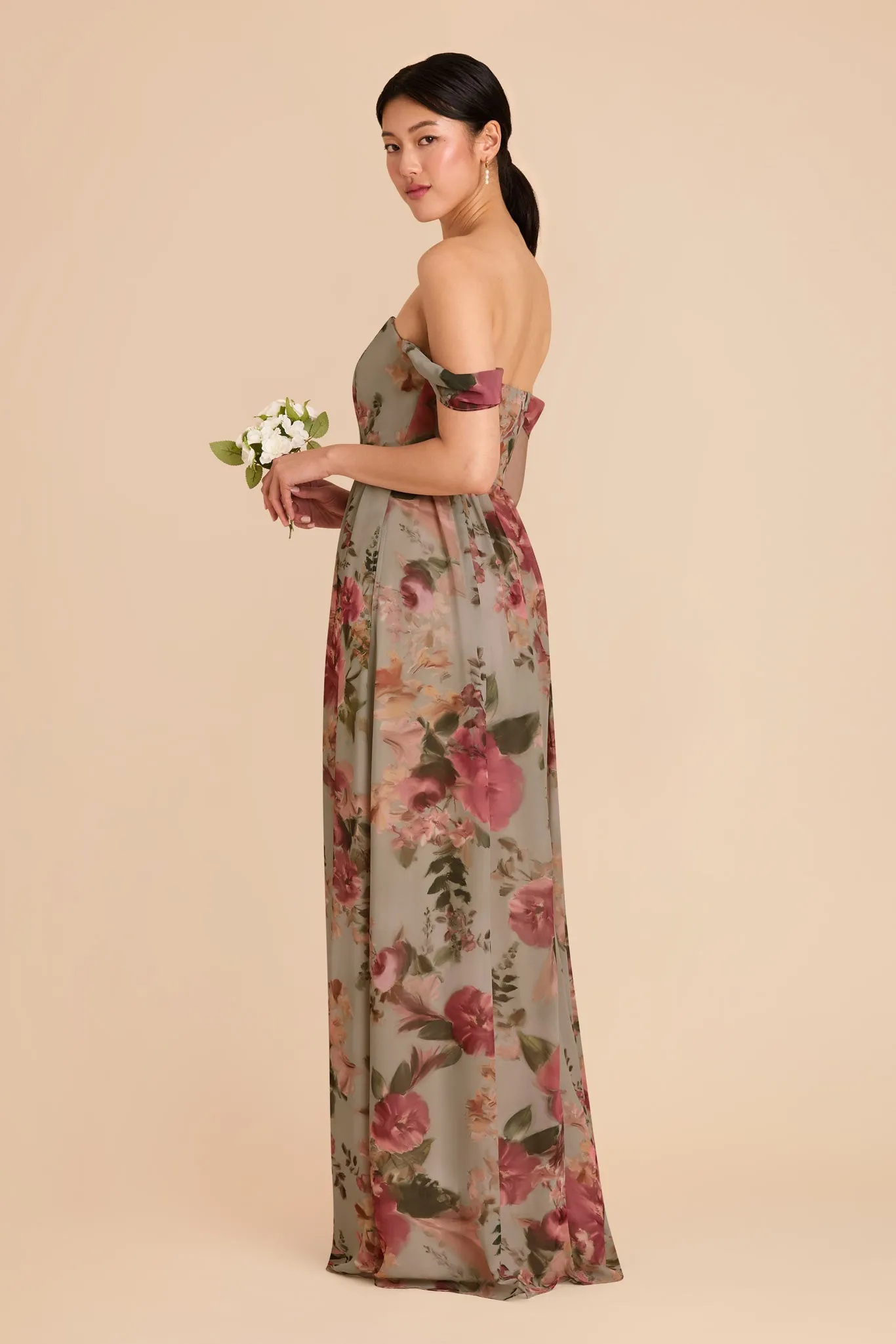 August Convertible Dress - Silver Sage Painted Botanics sold by Birdy Grey product image thumbnail 5