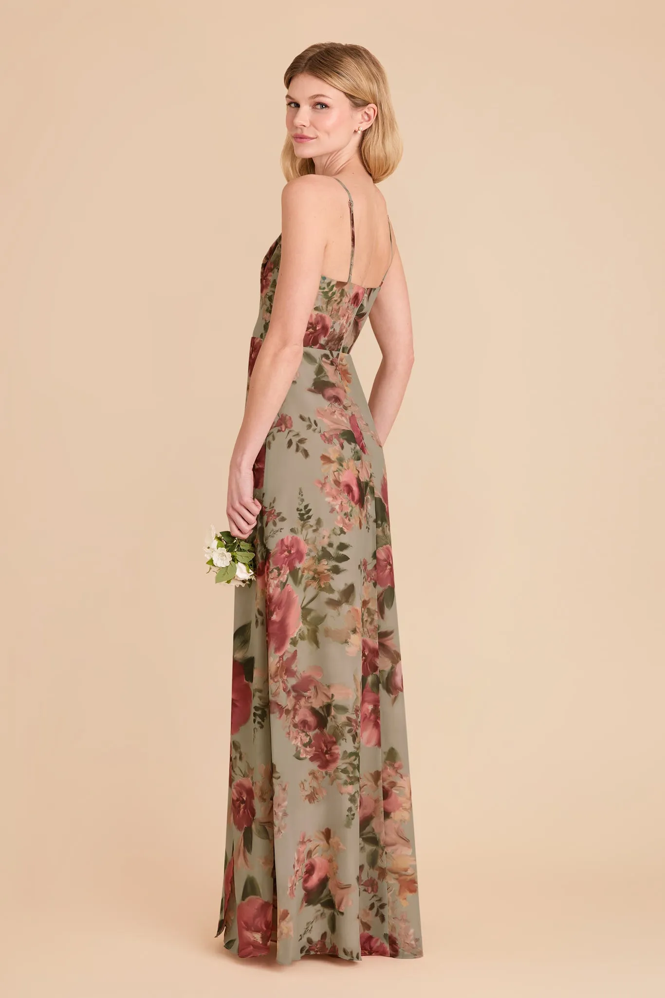 Amy Chiffon Dress - Silver Sage Painted Botanics sold by Birdy Grey product image thumbnail 3