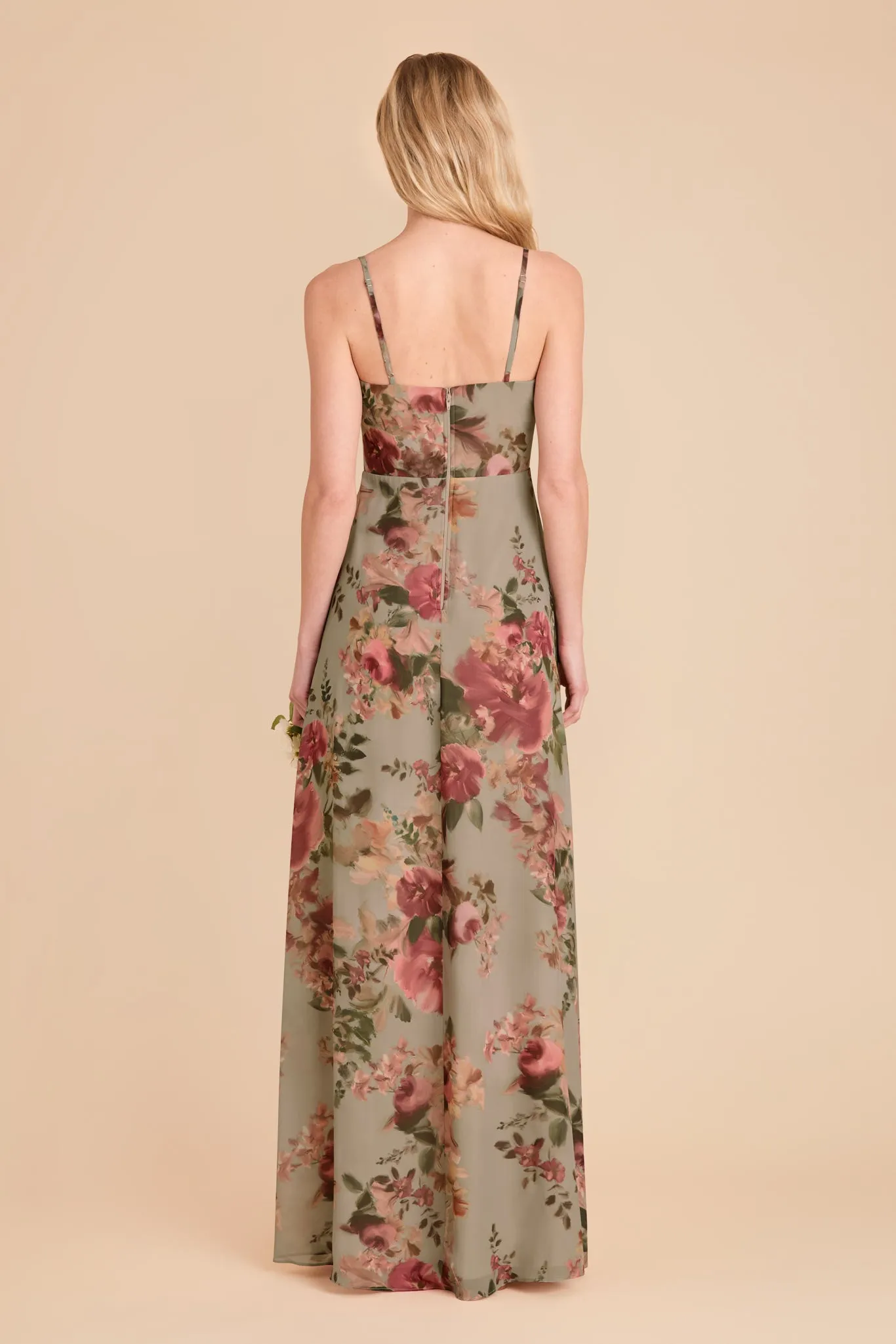 Amy Chiffon Dress - Silver Sage Painted Botanics sold by Birdy Grey product image thumbnail 4
