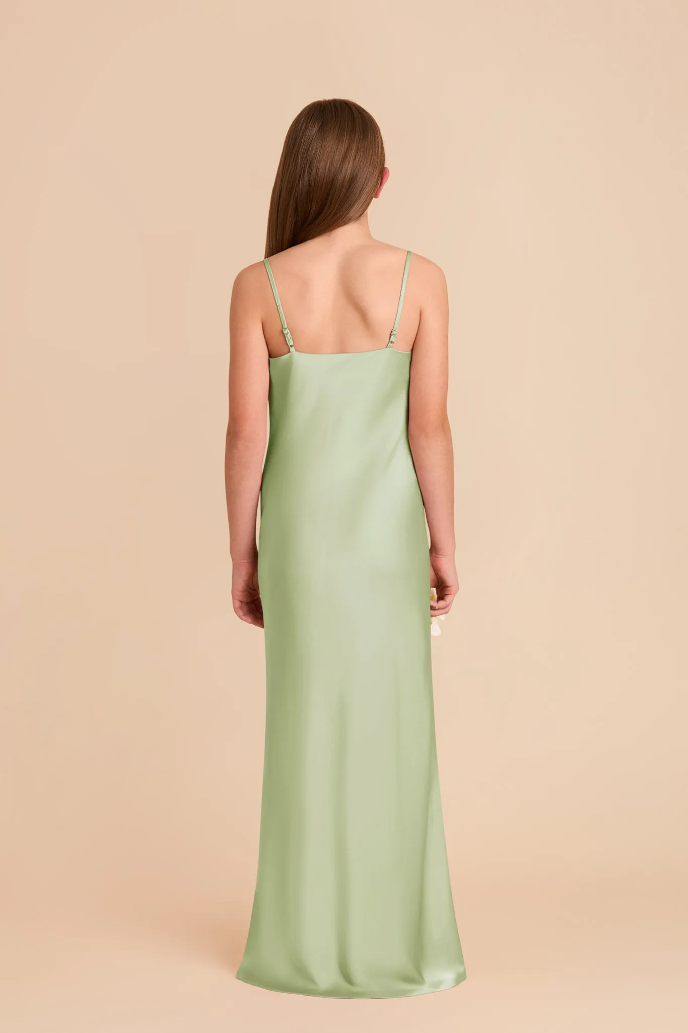 Elisa Junior Matte Satin Dress - Pale Pistachio sold by Birdy Grey product image thumbnail 4