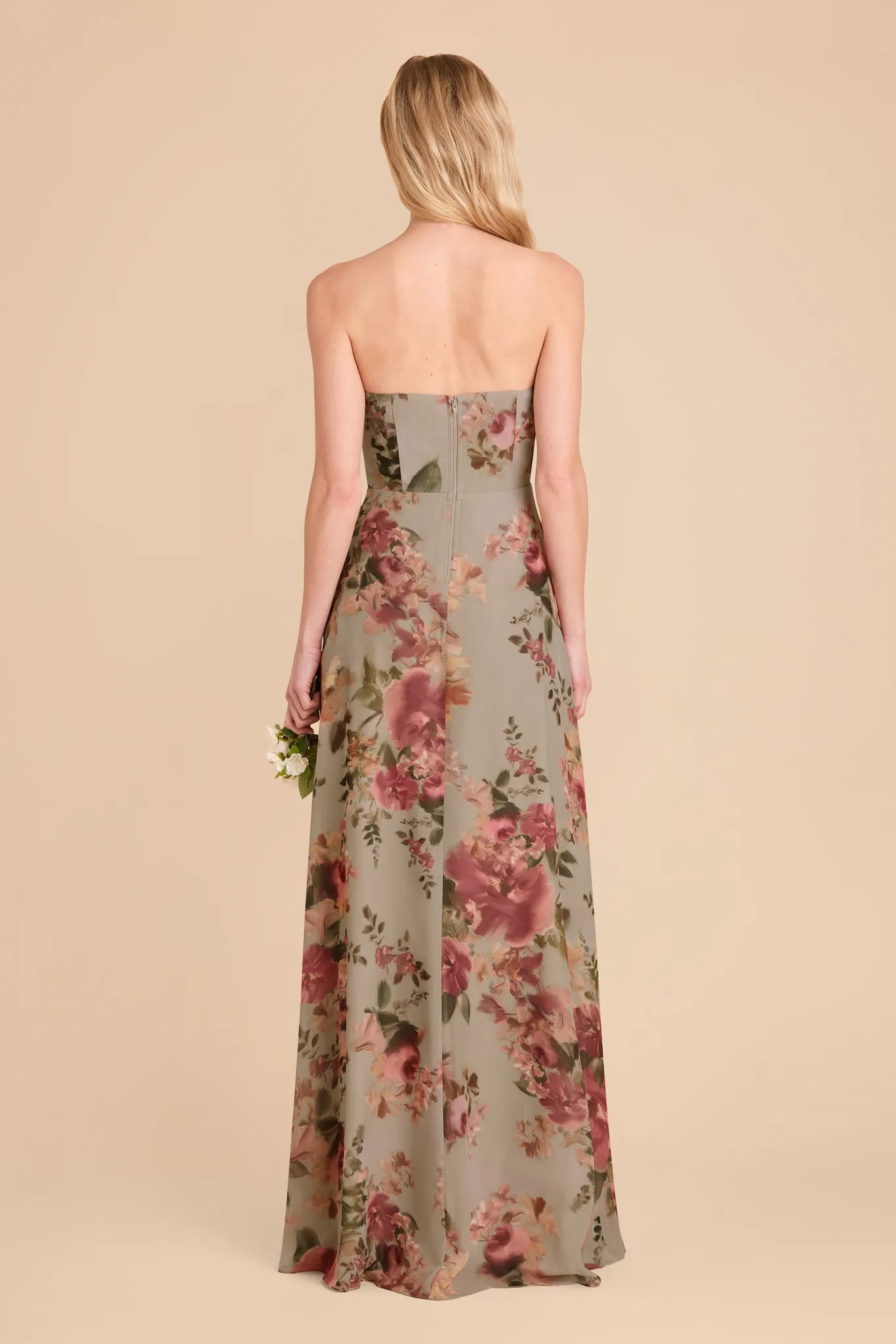 Winnie Convertible Chiffon Dress - Silver Sage Painted Botanics sold by Birdy Grey product image thumbnail 5
