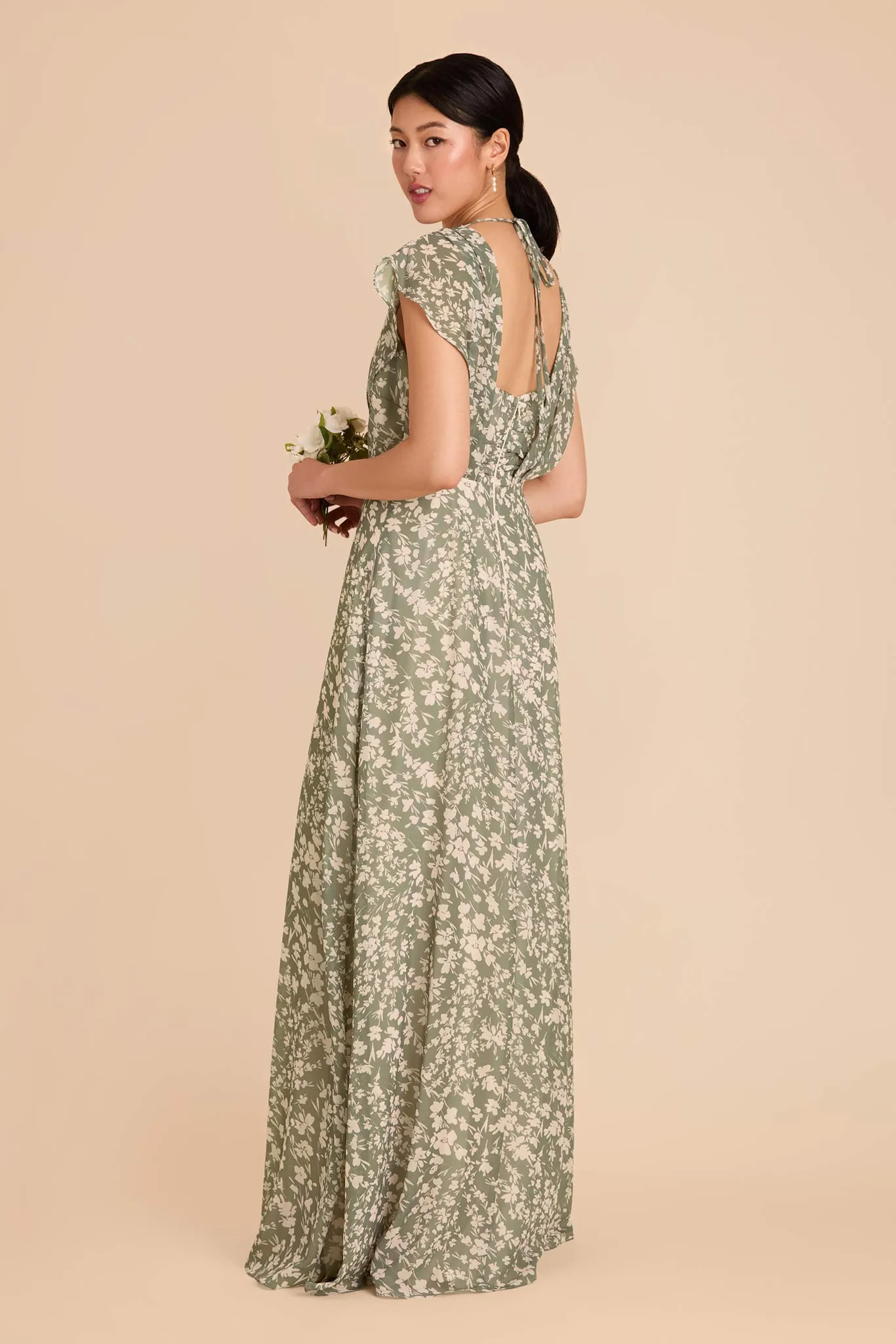 Violet Chiffon Dress - Thyme Dreamy Floral sold by Birdy Grey product image thumbnail 4