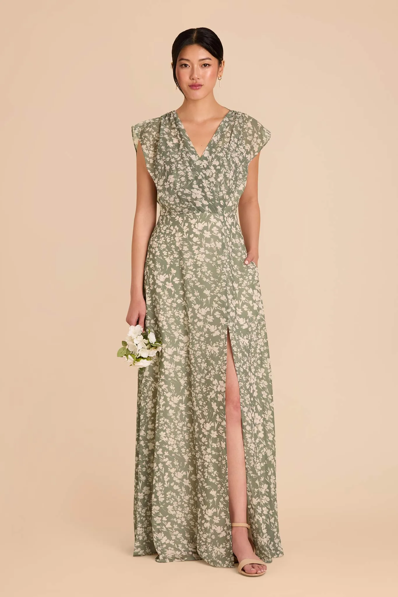 Violet Chiffon Dress - Thyme Dreamy Floral sold by Birdy Grey product image thumbnail 3