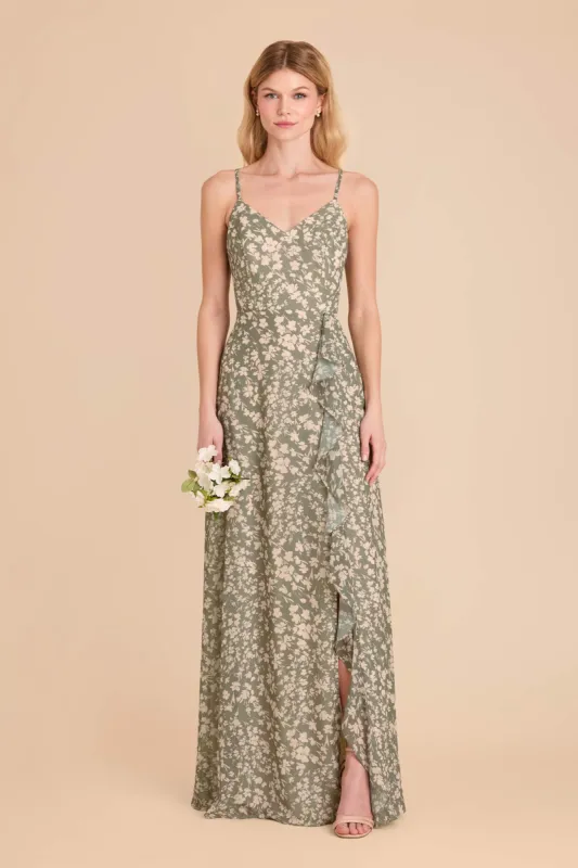 Theresa Chiffon Dress - Thyme Dreamy Floral sold by Birdy Grey