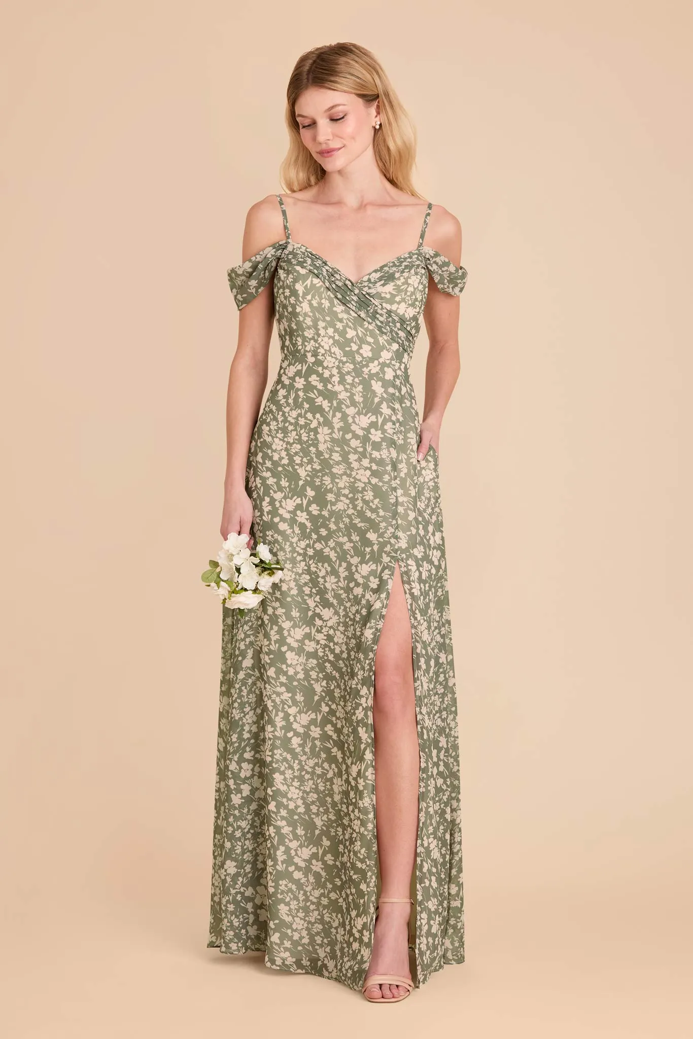 Spence Convertible Dress With Slit - Thyme Dreamy Floral sold by Birdy Grey product image thumbnail 2