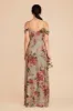 Spence Convertible Dress With Slit - Silver Sage Painted Botanics sold by Birdy Grey
