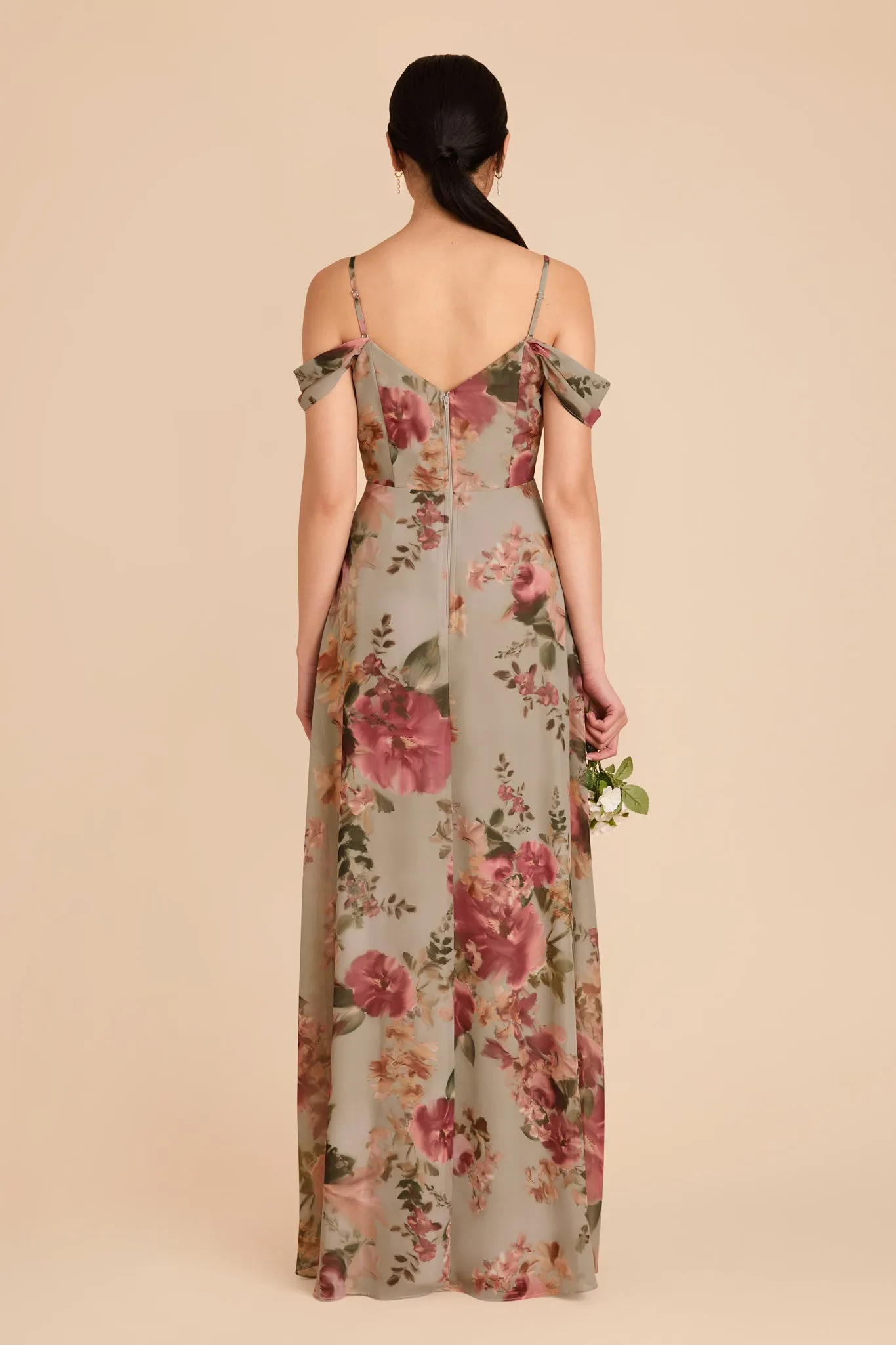 Spence Convertible Dress With Slit - Silver Sage Painted Botanics sold by Birdy Grey product image thumbnail 4