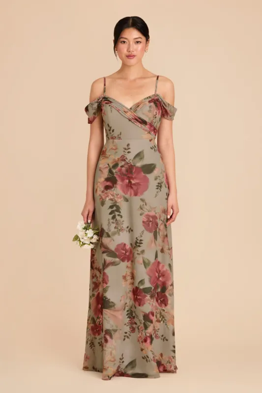 Spence Convertible Dress - Silver Sage Painted Botanics sold by Birdy Grey