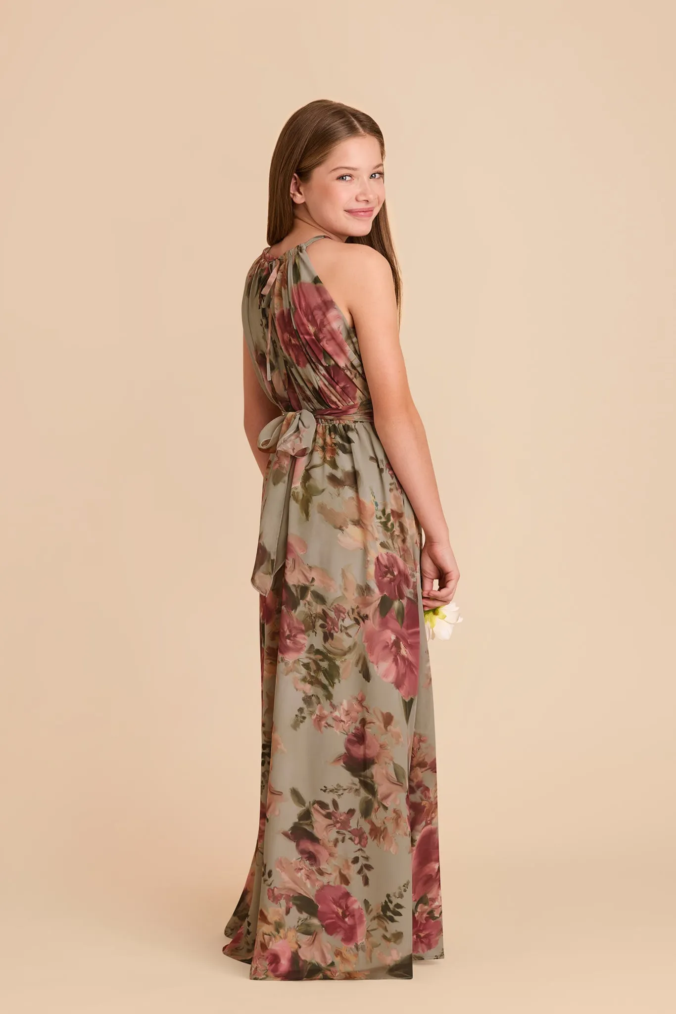 Sienna Junior Dress - Silver Sage Painted Botanics sold by Birdy Grey product image thumbnail 3